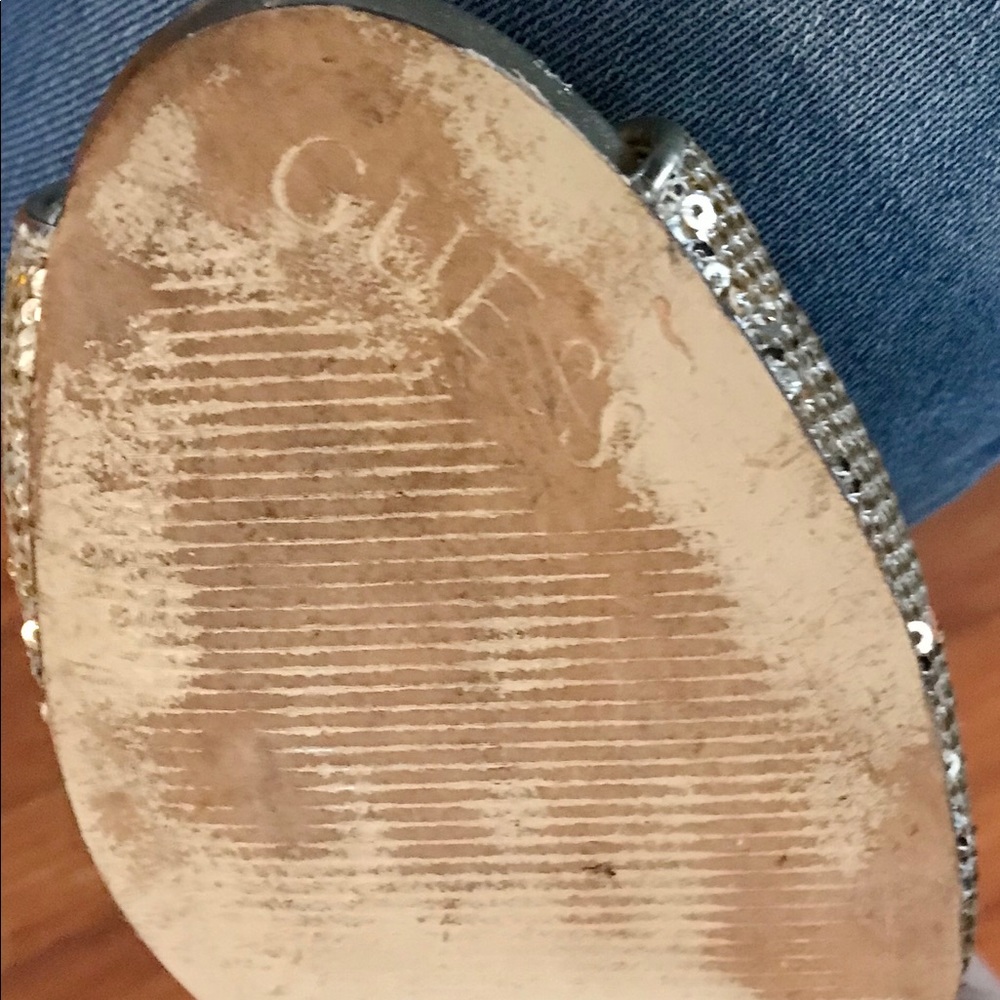 Guess Gold Sequins Peep Toe heels - Picture 6 of 8